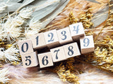 Japanese Wooden Rubber Stamp - Numbers Set