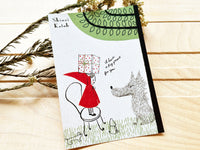 Shinzi Katoh Postcard - Little Red Riding Hood