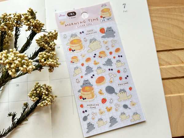 Sheet of Stickers /  Morning Time with Cats