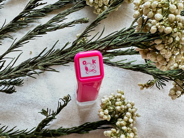 Snoopy Self-Inking Schedule Stamp / OK