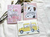 Snoopy Die-cut Mini Letter Set / School Bus