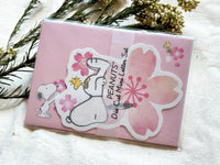 Snoopy Die-cut Mini Letter Set / Sakura
