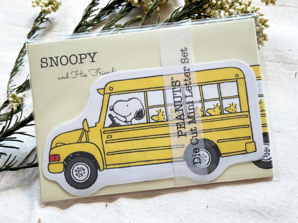 Snoopy Die-cut Mini Letter Set / School Bus