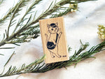 Japanese Wooden Rubber Stamp / Postcat