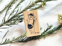 Japanese Wooden Rubber Stamp / Postcat