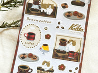 Furukawa x Kalita Sheet of Stickers / Brown Coffee