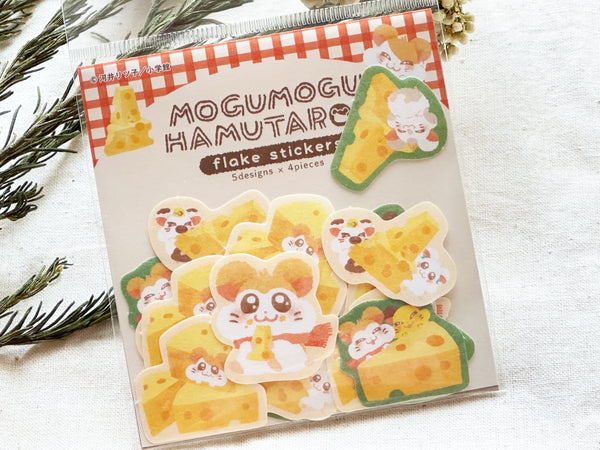 Furukawa x Hamtaro Washi Flake Stickers / Cheese