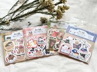 Furukawa Autumn Fun Washi Flake Stickers / Cat and Music
