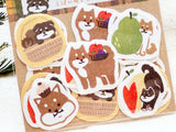 Furukawa Autumn Fun Washi Flake Stickers / Shibainu and Sweets