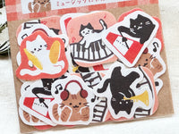 Furukawa Autumn Fun Washi Flake Stickers / Cat and Music