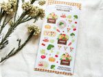 Furukawa x Hamtaro Sheet of Stickers / Vegetable