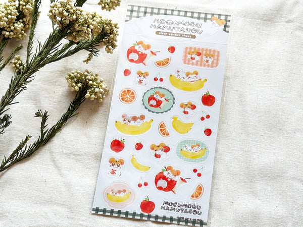 Furukawa x Hamtaro Sheet of Stickers / Fruit