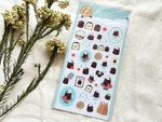 Furukawa Sheet of Stickers - Long-Tailed Tit Cream