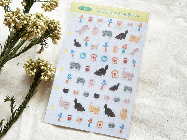 Petit Sheet of Stickers / Cats