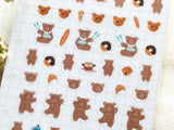 Petit Sheet of Stickers / Bear Bakery