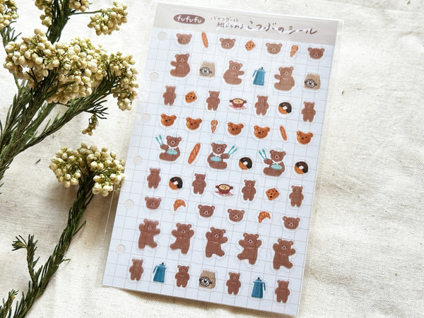 Petit Sheet of Stickers / Bear Bakery