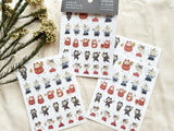 Die-cut Masking Stickers / Japanese Cat