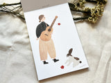 Necktie Postcard Booklet / Guitar