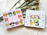 Aiko Fukawa Square Cube Memo Pad / Little Fluffy Friends