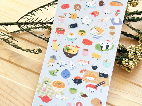 Sheet of Stickers /  Happy Japanese Food