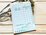 Kinoko Sha Retro Memo Pad / "Transparent Cafe" Check