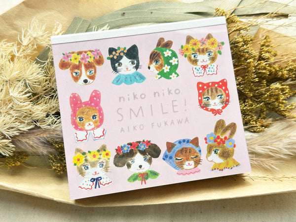 Aiko Fukawa Square Cube Memo Pad / Smile