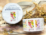 Meow Illustration Label Sticker Roll / Luminous