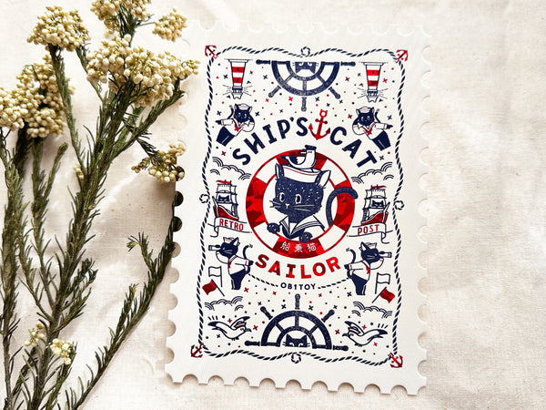 ob1toy x Rokkaku Postcard / Ship's Cat