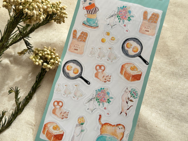 Furukawa x Tocorocomugi Clear Sheet of Stickers / Morning