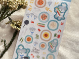 Furukawa "Viva Italia" Clear Sheet of Stickers / Pasta Puppy