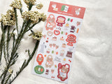 Furukawa "Viva Italia" Clear Sheet of Stickers / Dessert Bear