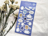 Furukawa Winter Foil Stamping Sheet of Stickers / Birds and Stars