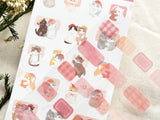 Cozy Nighttime Sticker Set / Kitten