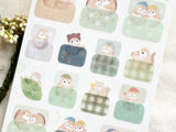 Cozy Nighttime Sticker Set / Flying Squirrel
