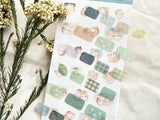 Cozy Nighttime Sticker Set / Flying Squirrel