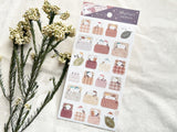 Cozy Nighttime Sticker Set / Long-tailed Tit