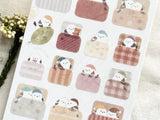 Cozy Nighttime Sticker Set / Long-tailed Tit