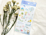 Dual Material Layering Sticker Set / Long-tailed Tits
