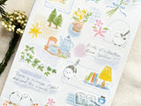 Dual Material Layering Sticker Set / Long-tailed Tits