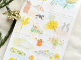 Dual Material Layering Sticker Set / Bunnies