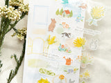 Dual Material Layering Sticker Set / Bunnies