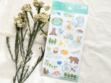 Dual Material Layering Sticker Set / Forest Animals