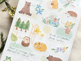 Dual Material Layering Sticker Set / Forest Animals