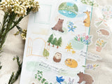 Dual Material Layering Sticker Set / Forest Animals