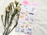 Dual Material Layering Sticker Set / Cats
