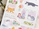 Dual Material Layering Sticker Set / Cats