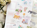 Dual Material Layering Sticker Set / Cats