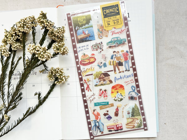 "Cinematic" Sheet of Stickers / Boys