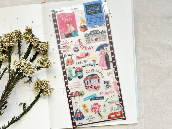 "Cinematic" Sheet of Stickers / Romance