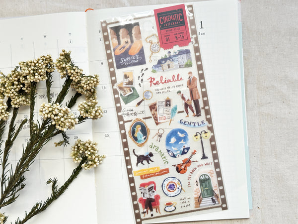 "Cinematic" Sheet of Stickers / Mystery